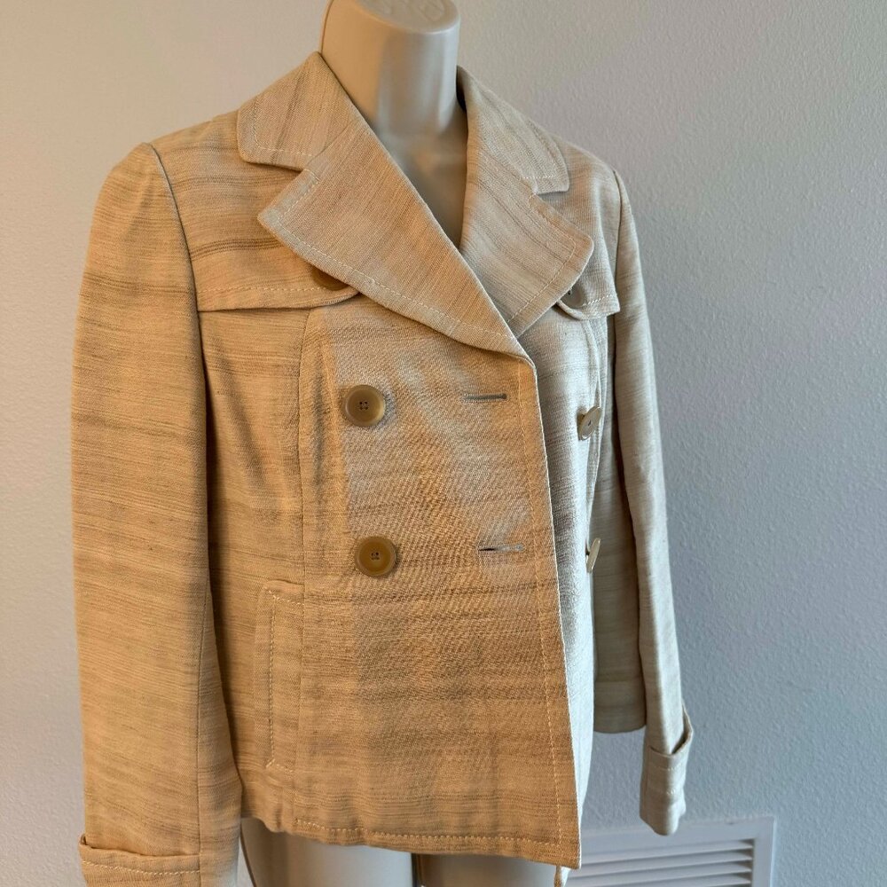 Banana Republic Double Breasted Jacket Blazer | Size 4 | Neutral Beige